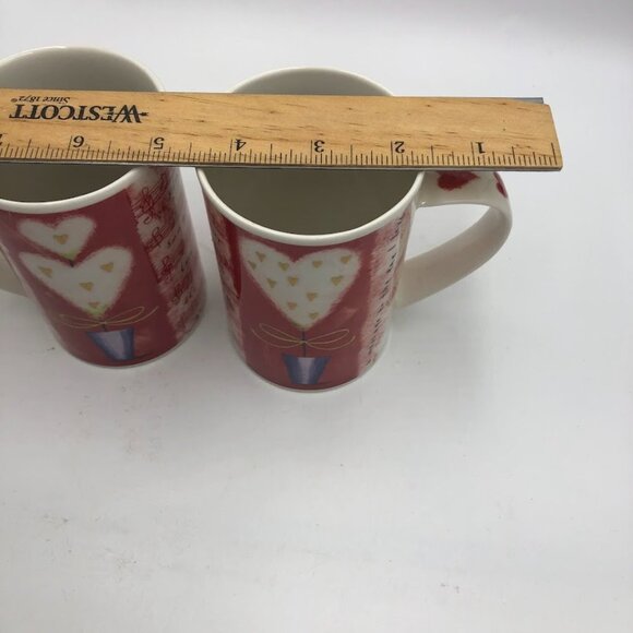 Dunoon Stoneware Heartstrings Design by Kate Mawdsley Set of 2 Ceramic Mugs - Picture 11 of 12